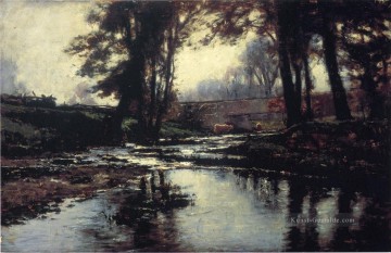  fluss - Pleasant Run Impressionist Indiana Landschaften Theodore Clement Steele Fluss